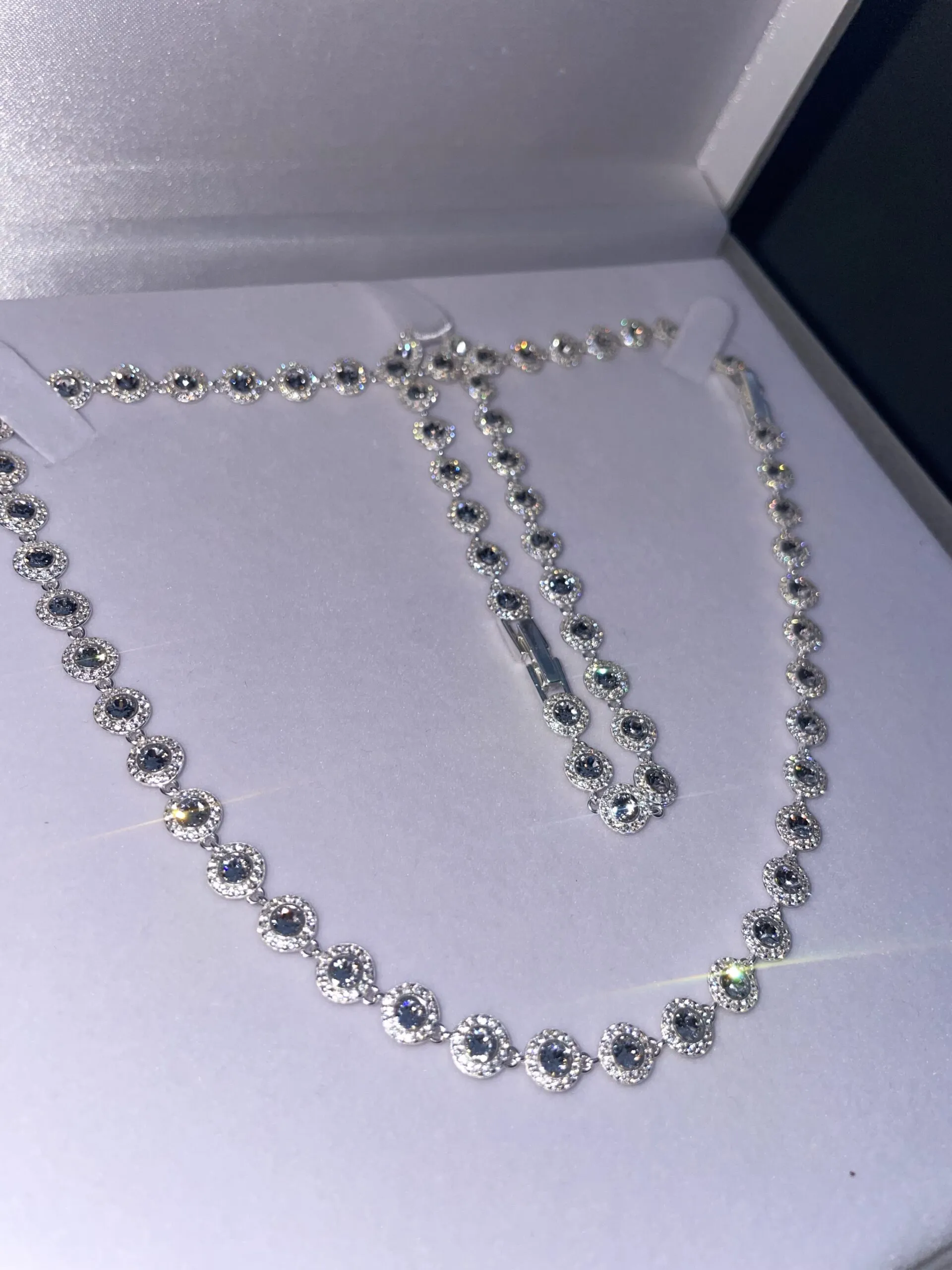 Conjunto colar e pulseira modelo Angelic Prata 925 cravejado em pedras de zircônia - Imagem 3